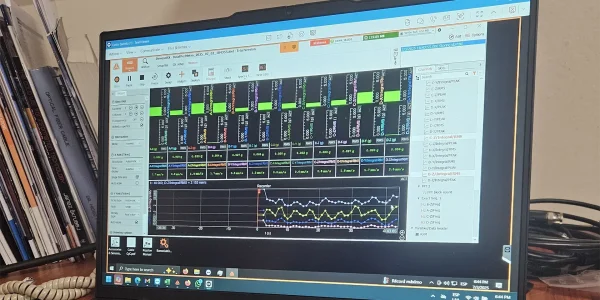 Sistema de adquisición de datos Dewesoft para monitoreo de vibraciones
